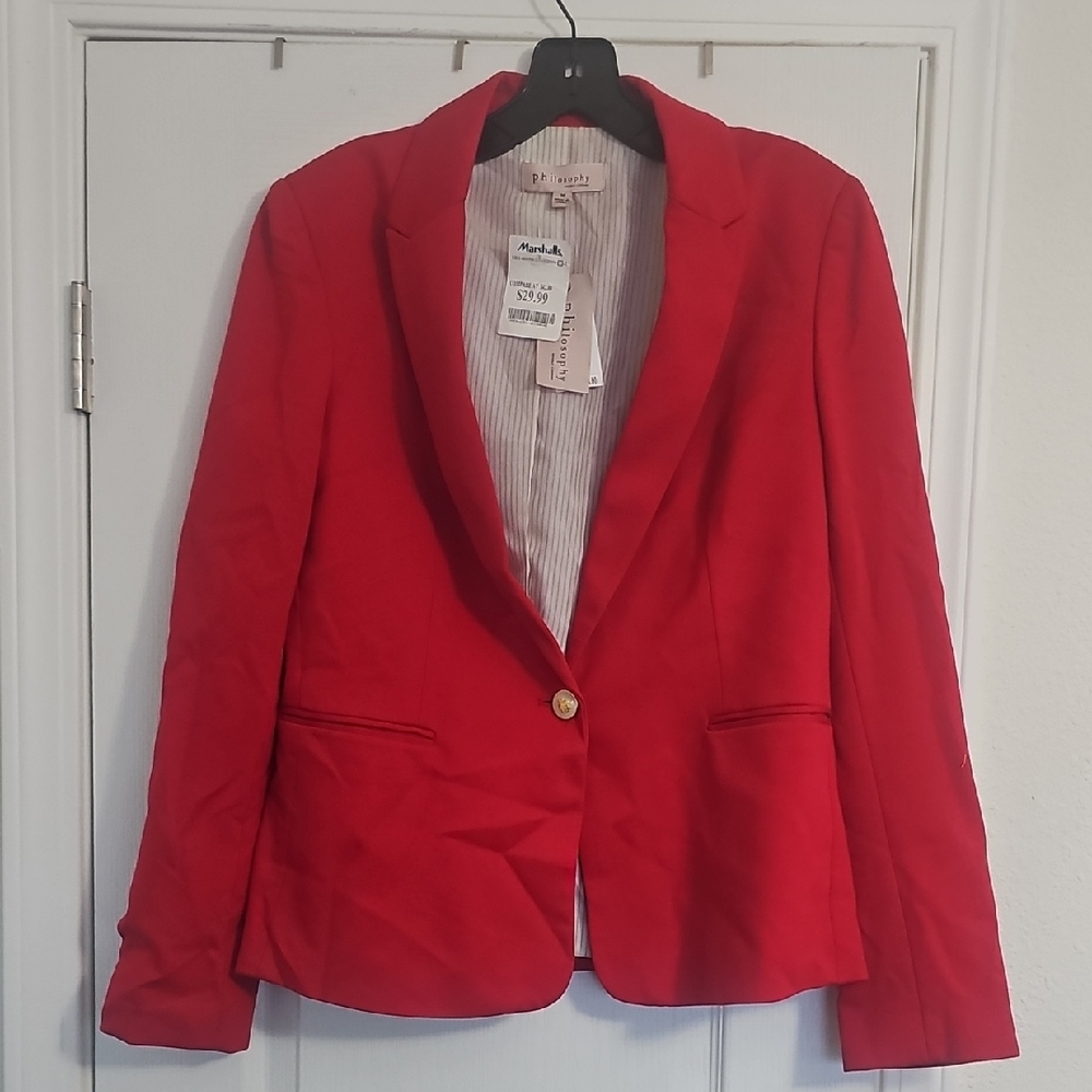 Philosophy Vibrant Red Jacket/Blazer
